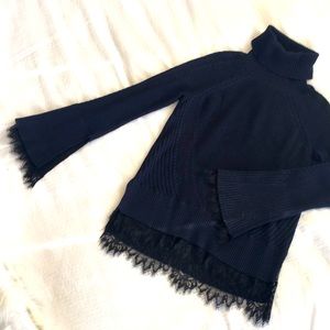 Olivia Palmero Banana Republic Navy Sweater Sz S